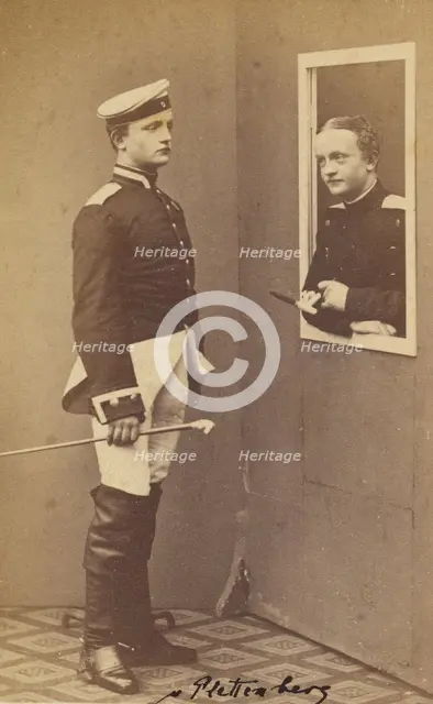 Two Men in Uniform, 1865-1870. Creator: Aug. Becker.