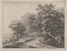 Two Men in a Hollow, 17th century. Creator: Anthonie Waterloo