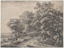 Two Men in a Hollow, 17th century. Creator: Anthonie Waterloo