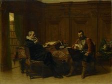 Two Men in a Seventeenth-century Interior, Called A Conference 1870. Creator: Lambertus Lingemans