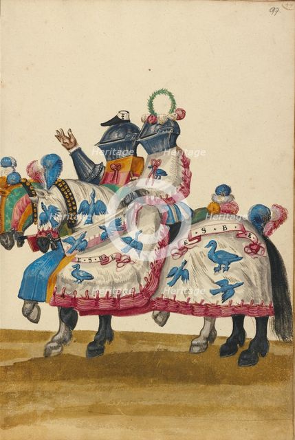 Two Men in Armor for a Tournament Contest, about 1560-1570. Creator: Unknown.
