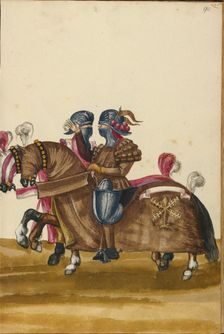 Two Men in Armor for Tournament Contests, about 1560-1570. Creator: Unknown