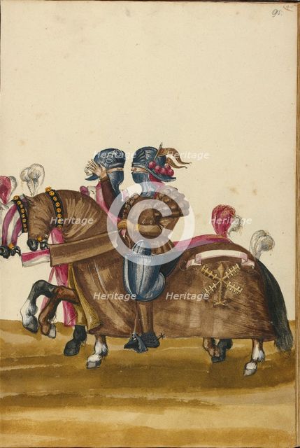 Two Men in Armor for Tournament Contests, about 1560-1570. Creator: Unknown.