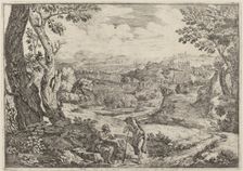 Two Men in Conversation, 1696. Creator: Crescenzio Onofri