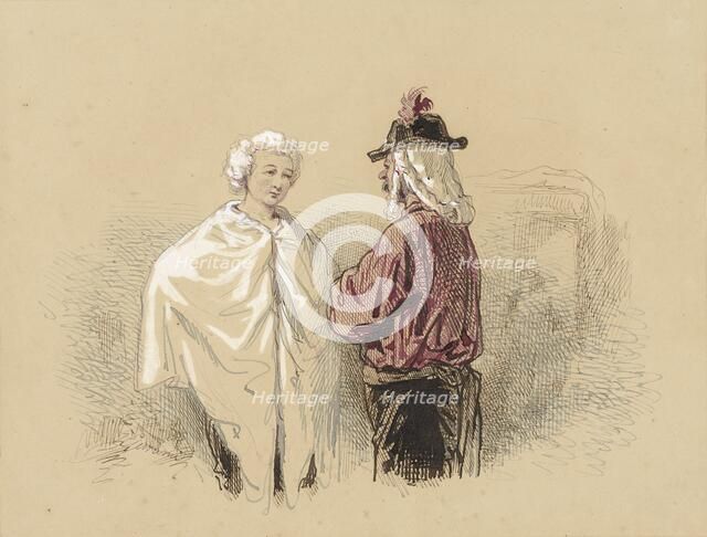 Two men in conversation, 1814-1866. Creator: Paul Gavarni.