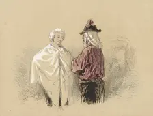Two men in conversation, 1814-1866. Creator: Paul Gavarni