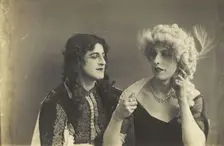 Two men in elaborate drag, [between 1920 and 1929?]. Creator: Unknown