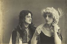 Two men in elaborate drag, [between 1920 and 1929?]. Creator: Unknown