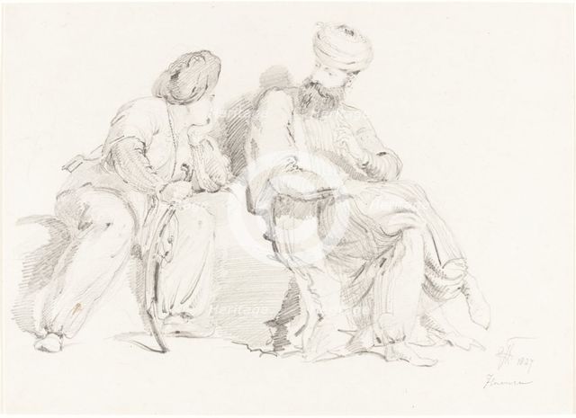 Two Men in Oriental Dress, 1827. Creator: George Hayter.