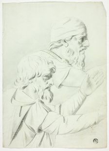 Two Men in Profile (from Bas Relief), n.d. Creator: John Downman