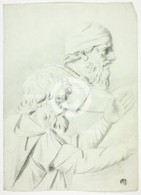Two Men in Profile (from Bas Relief), n.d. Creator: John Downman.