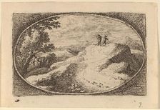 Two Men on a Bare Hill. Creator: Herman van Swanevelt