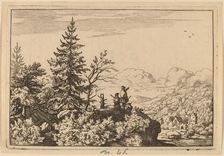 Two Men on a Hill, probably c. 1645/1656. Creator: Allart van Everdingen