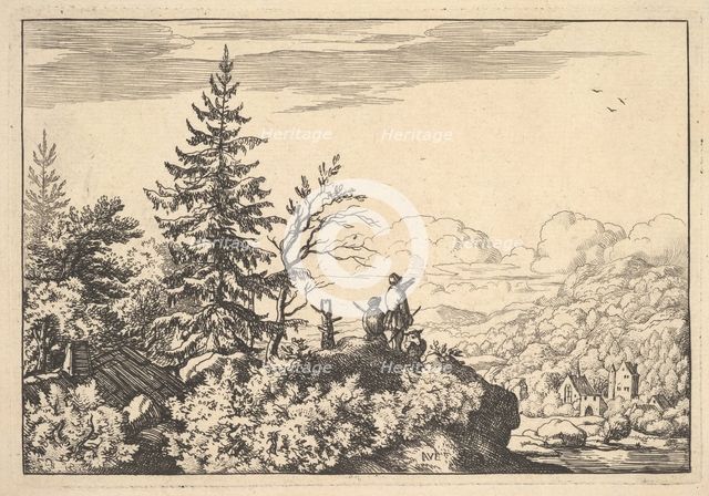 Two Men on a Rock Terrace. Creator: Allart van Everdingen.