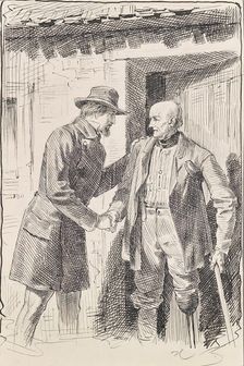 Two men, one of them an amputee, around 1875. Creator: Joseph Eugen Horwarter