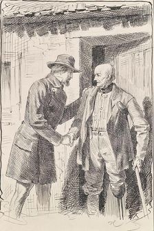 Two men, one of them an amputee, around 1875. Creator: Joseph Eugen Horwarter