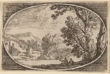 Two Men Seated Near the Waterside. Creator: Herman van Swanevelt