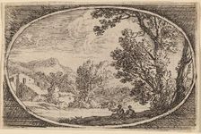 Two Men Seated Near the Waterside. Creator: Herman van Swanevelt