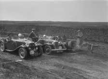 Two MG Magnettes and a Hillman Aero Minx at the Sunbac Inter-Club Team Trial, 1935. Artist: Bill Brunell