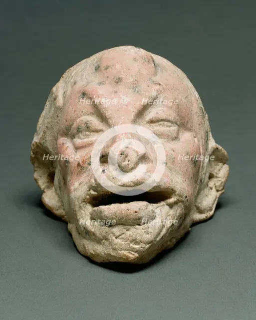 Two Miniature Theatrical Masks, 3rd century BC. Creator: Unknown.