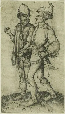 Two Moors in Conversation, n.d. Creator: Martin Schongauer