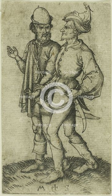 Two Moors in Conversation, n.d. Creator: Martin Schongauer.