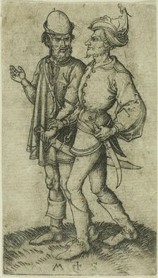 Two Moors in Conversation, n.d. Creator: Martin Schongauer