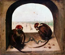 Two Monkeys 1562. Artist: Pieter Bruegel the Elder