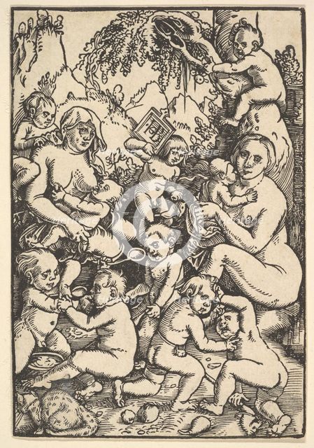 Two Mothers with Children (Die Kinderaue), ca. 1512. Creator: Hans Baldung.