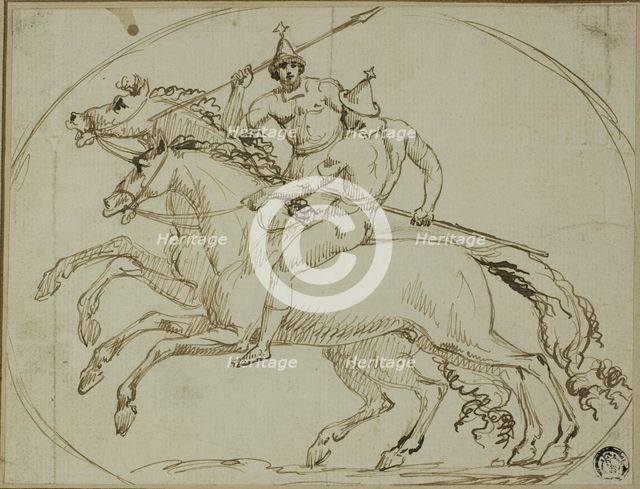 Two Mounted Warriors, n.d. Creator: John Deare.