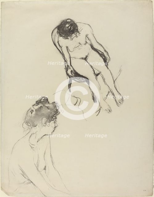 Two Nude Figure Studies, possibly 1900/1905. Creator: Edouard Vuillard.