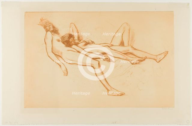 Two Nude Models, 1902. Creator: Theophile Alexandre Steinlen.