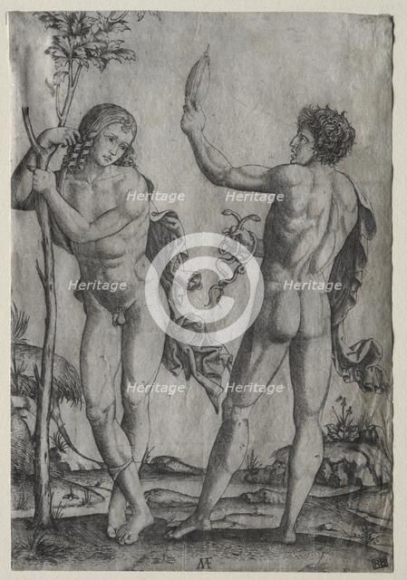 Two Nude Men Beside a Tree. Creator: Marcantonio Raimondi (Italian, 1470/82-1527/34).
