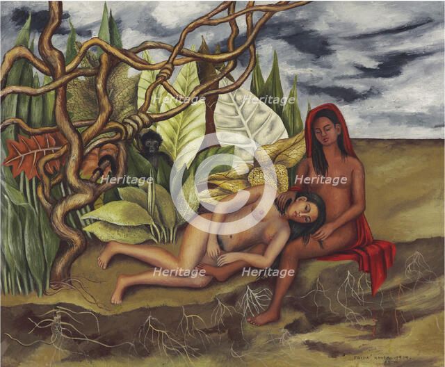 Two Nudes in the Forest (The Land Itself), 1939.  Creator: Frida Kahlo.