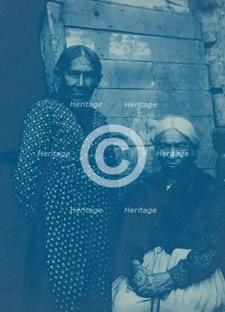 Two Native American women, posed, on Mackinac Island, 1903. Creator: Frances Benjamin Johnston.