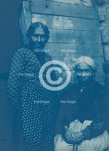 Two Native American women, posed, on Mackinac Island, 1903. Creator: Frances Benjamin Johnston.