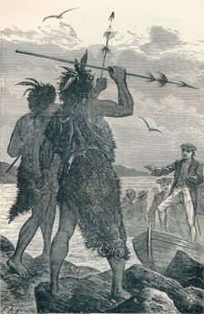 Two Natives Dispute Captain Cook's Landing, 1904