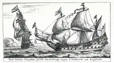 Two New Frigates Launched for War Against the Parliament of England, c1652-1654, (1896). Creator: Unknown