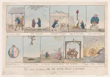 Two New Slides for the State Magic Lantern, December 29, 1783., December 29, 1783. Creator: Thomas Rowlandson