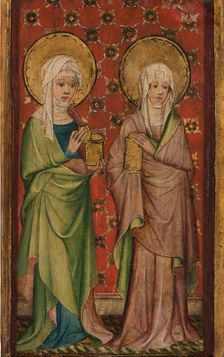 Two out of three Marys at the Sepulchre, c1400. Creator: Older Master of the Aachen Wardrobe