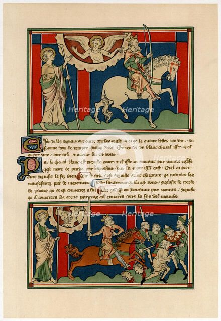 Two of the Horsemen of the Apocalypse, early 14th century. Artist: Unknown