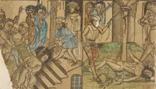 Two of the Seven Falls of Christ (Schr. 647 & 653), 15th century., 15th century. Creator: Anon