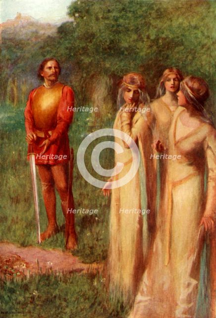 'Two of them looked meaningly at their companion', 1917. Creator: Unknown.