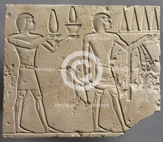 Two Offering Bearers, c. 667-647 BC. Creator: Unknown.