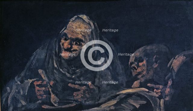 Two old men eating soup' by Goya.