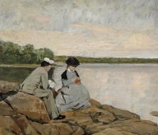 Two on the Shore, 1877. Creator: Arvid Liljelund