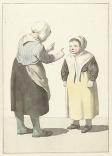 Two opposing girls, 1700-1800. Creator: W. Barthautz