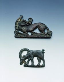 Two Ordos bronzes, Eastern Zhou dynasty, 3rd century BC. Creator: Unknown