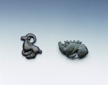Two Ordos bronzes, Eastern Zhou dynasty, China, 6th century BC. Creator: Unknown
