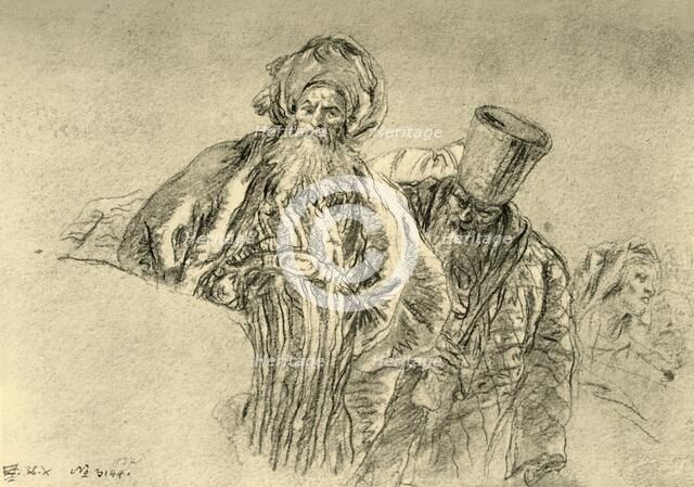 'Two Oriental Merchants', 1753, (1928).  Artists: Giovanni Battista Tiepolo, Giovanni Domenico Tiepolo.